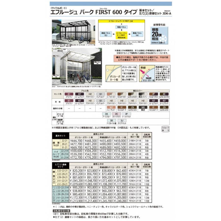 関東・東海エリア限定配達 サイクルポート YKK YKKap エフルージュ