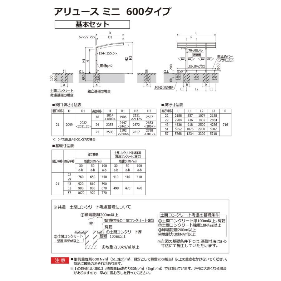 無料☆特典対象】 サイクルポート YKK YKKap アリュース ミニ 600