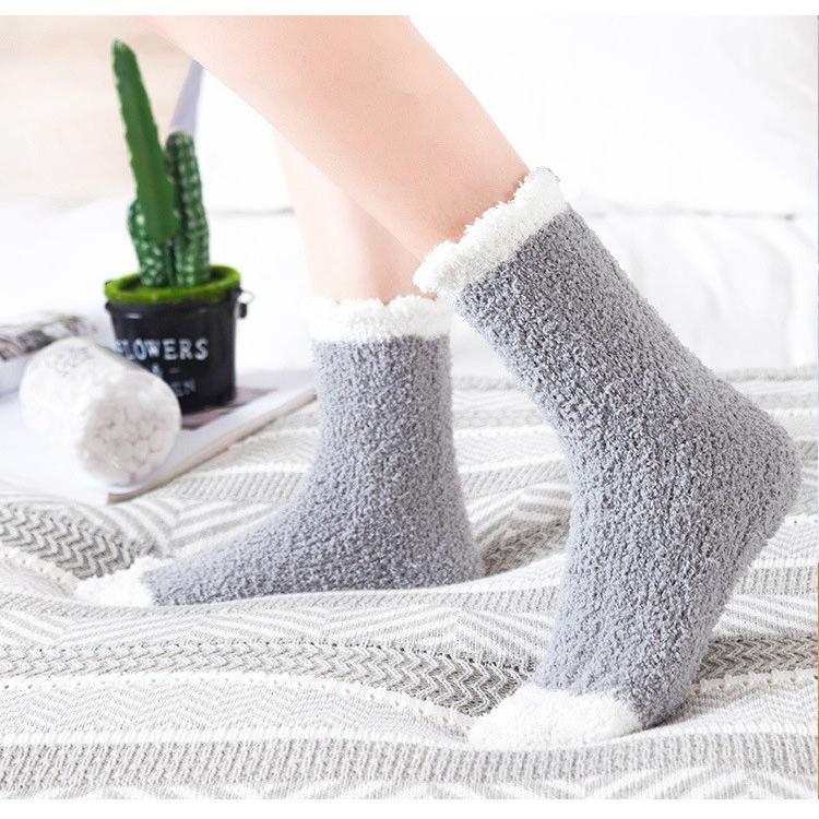 もこもこ靴下 選べる3枚1セット 暖かい靴下 ルームソックス もこもこ