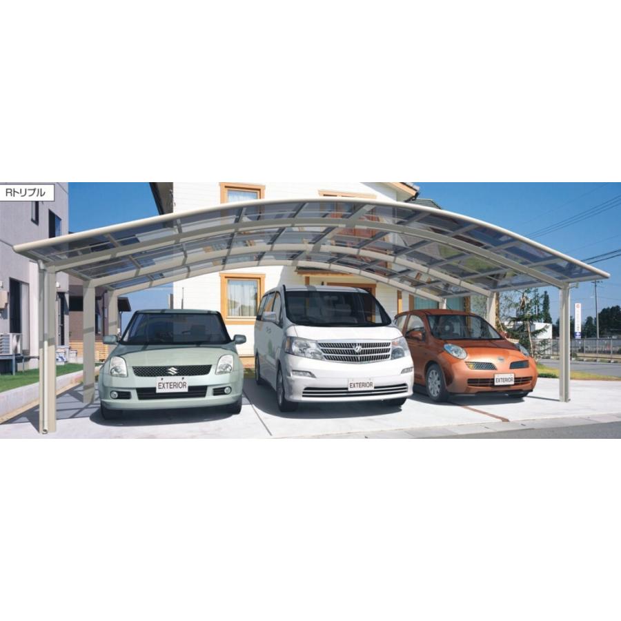 カーポート 三協アルミ カムフィエーストリプル 5080h23 幅8000長さ5027高さ2250 3台用 Kf5080 23 庭家niwaya ヤフー店 通販 Yahoo ショッピング
