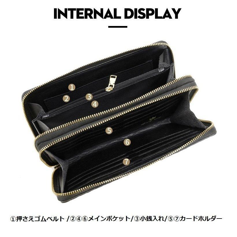 財布 長財布 メンズ 牛革 クロコ型押し ダブルファスナー型 大容量