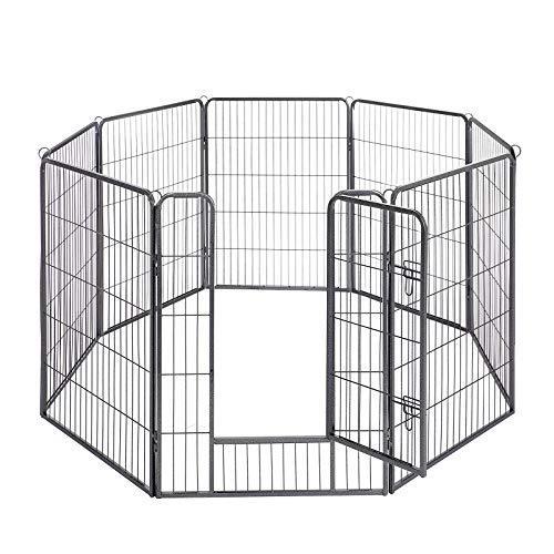 新しいエルメス カタチ変更可 ペットサークル 中型犬用 大型犬用 犬ゲージ Feandrea Feandrea 扉付き ペットフ 室内外兼用 全成長期使用可 ペットサークル