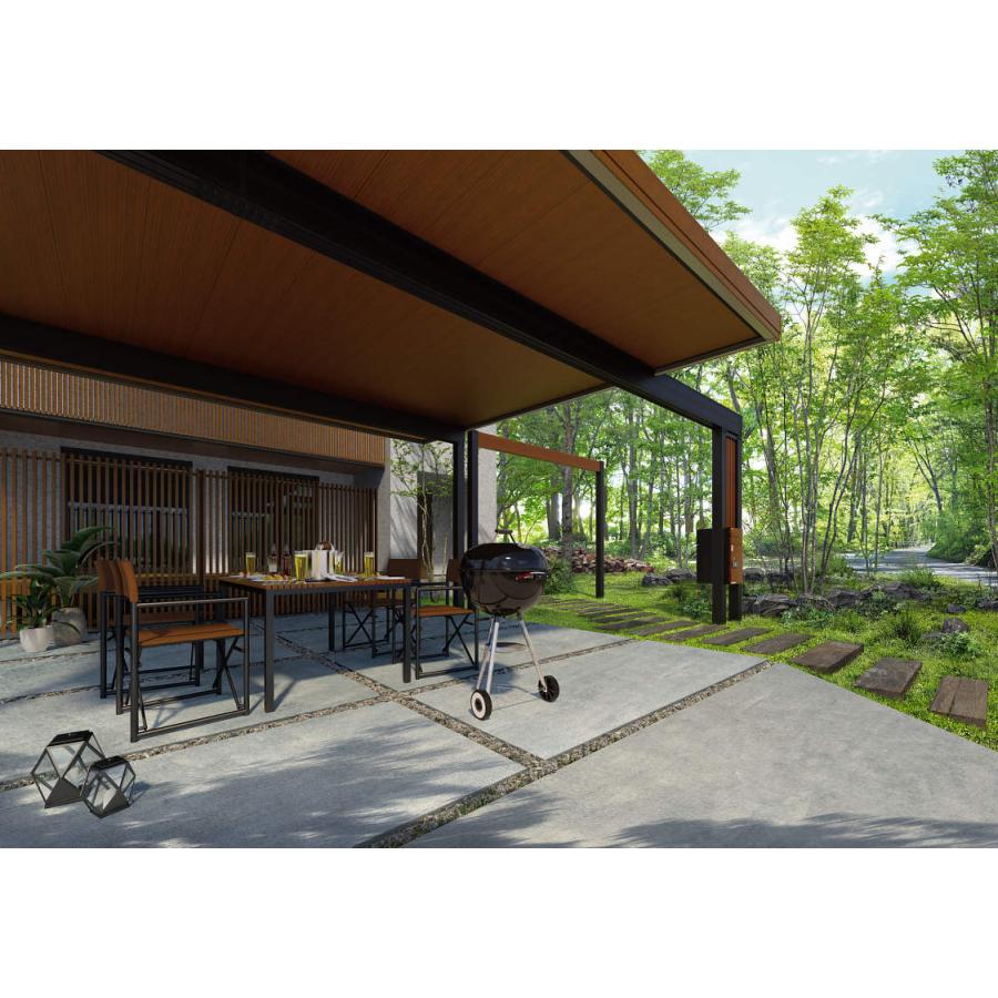 YKK AP カーポート 2台用 工事付 ジーポートpro 1500タイプ 55-55 H24