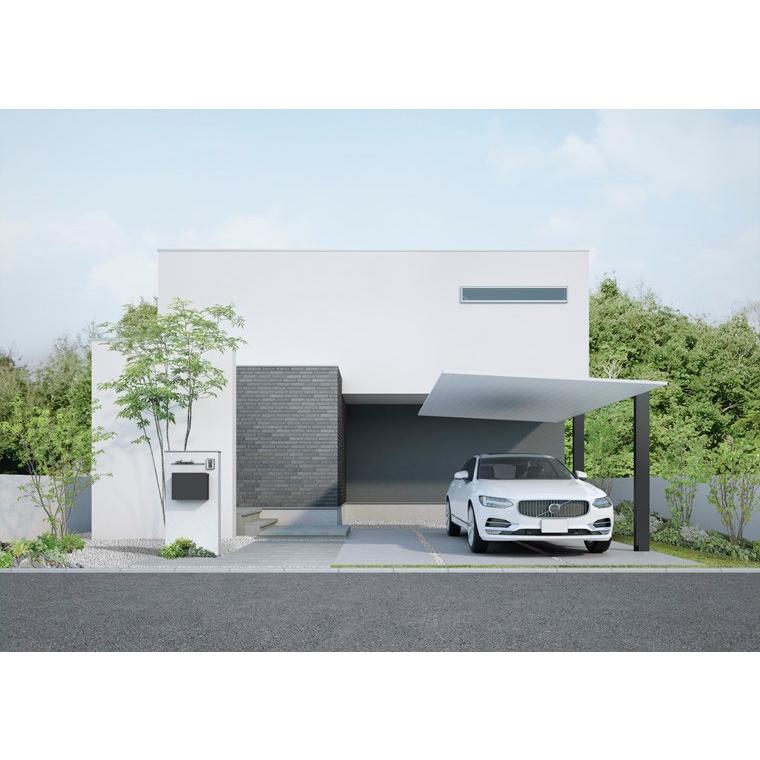 カーポート 1台用 工事付 カーポートSC 間口27-長さ57 アルミ形材色 標準柱H22 基本工事費込み LIXIL リクシル 1台 車庫 駐車場 駐輪場 屋根 バイク おしゃれ_8