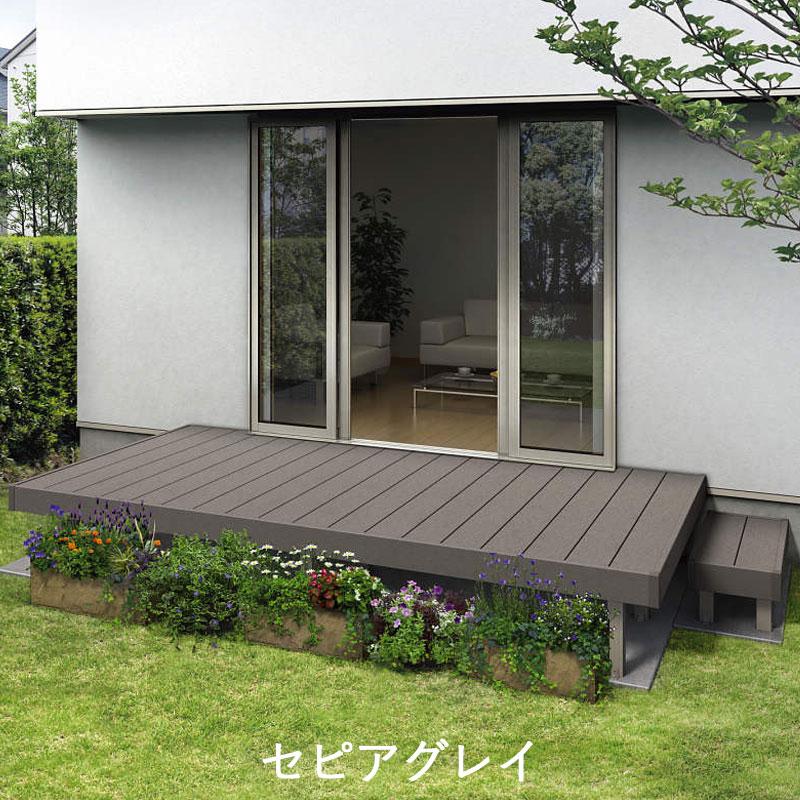 ウッドデッキ 人工木 リウッドデッキS 間口1間×出幅3尺 デッキのみ 束