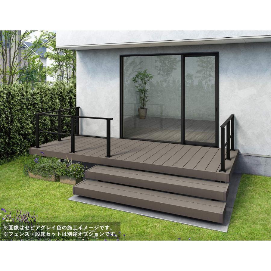 ウッドデッキ 人工木 リウッドデッキS 間口1.5間×出幅5尺 デッキのみ 束柱Uタイプ 基本工事費込み YKK AP 人工木デッキ 後付け 工事付 おしゃれ リフォーム_11