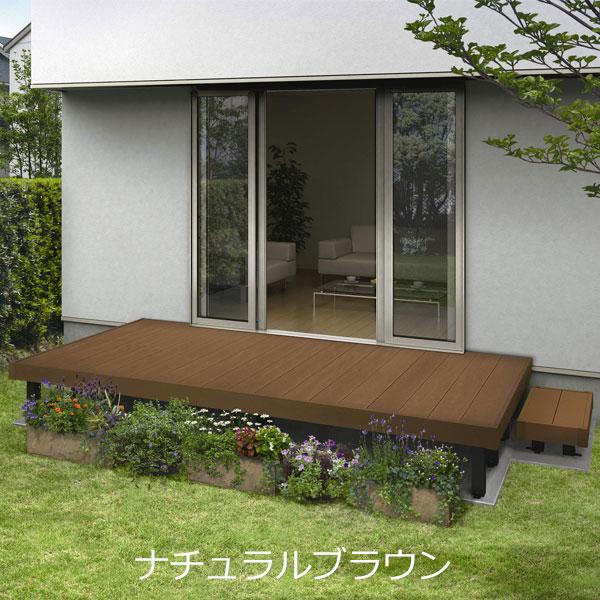 ウッドデッキ 人工木 リウッドデッキS 間口1.5間×出幅5尺 デッキのみ 束柱Uタイプ 基本工事費込み YKK AP 人工木デッキ 後付け 工事付 おしゃれ リフォーム_1