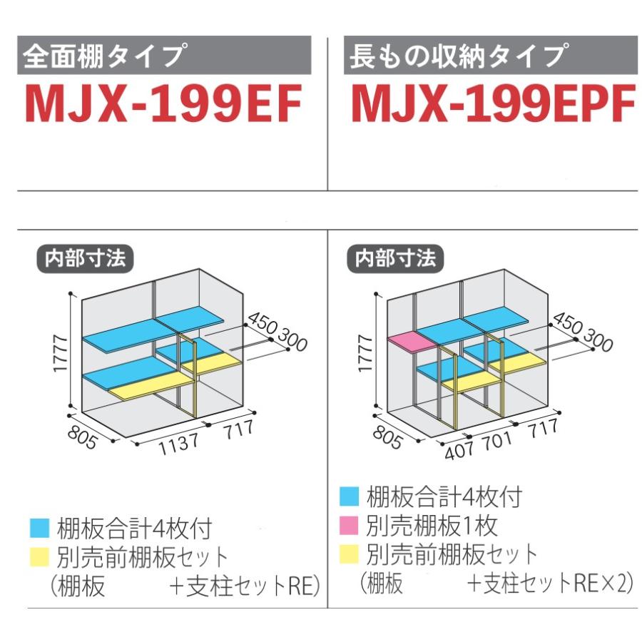イナバ物置 シンプリー フランネルグレー色 MJX-219EF(EPF) 標準組立付 稲葉製作所/収納庫/タイヤ/人気/おすすめ/リフォーム｜ex-tama｜13