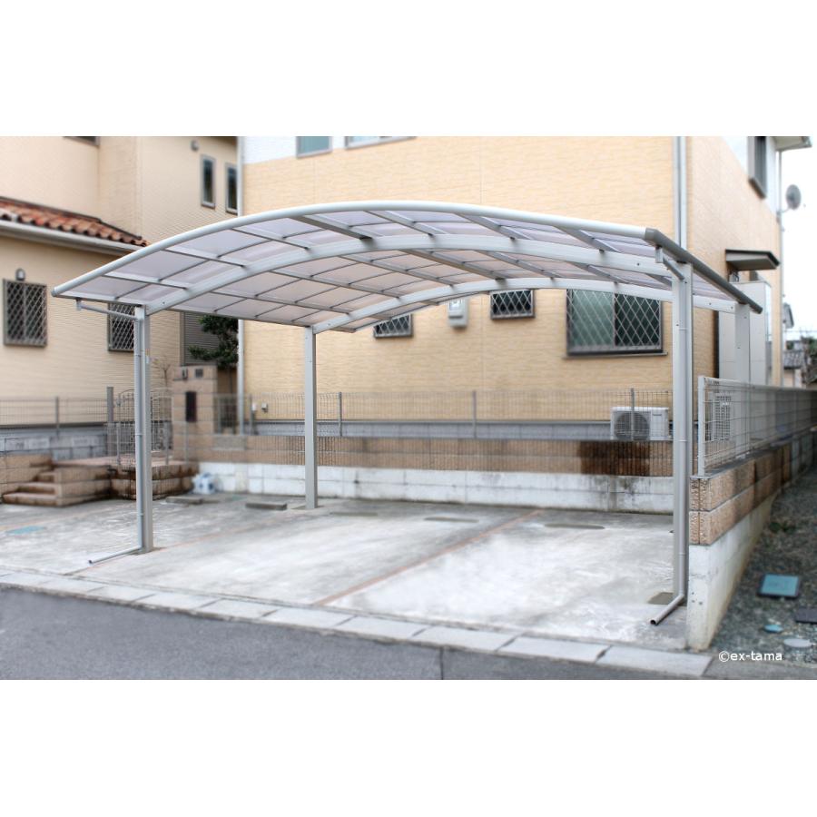 カーポート 2台 オリジナルカーポート RP4 奥行54-間口60/標準柱/ポリカ屋根材 基本工事費込み 2台用/駐車場/駐輪場/屋根/おしゃれ/後付け/車庫/人気_3