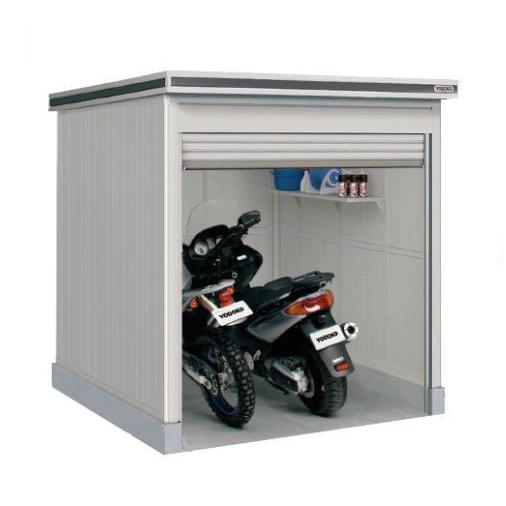 ヨド  シャッター物置 バイク車庫 除雪機 中古 ヨドコウ バイクガレージ エルモシャッター LOD-2225HD 土間タイプ