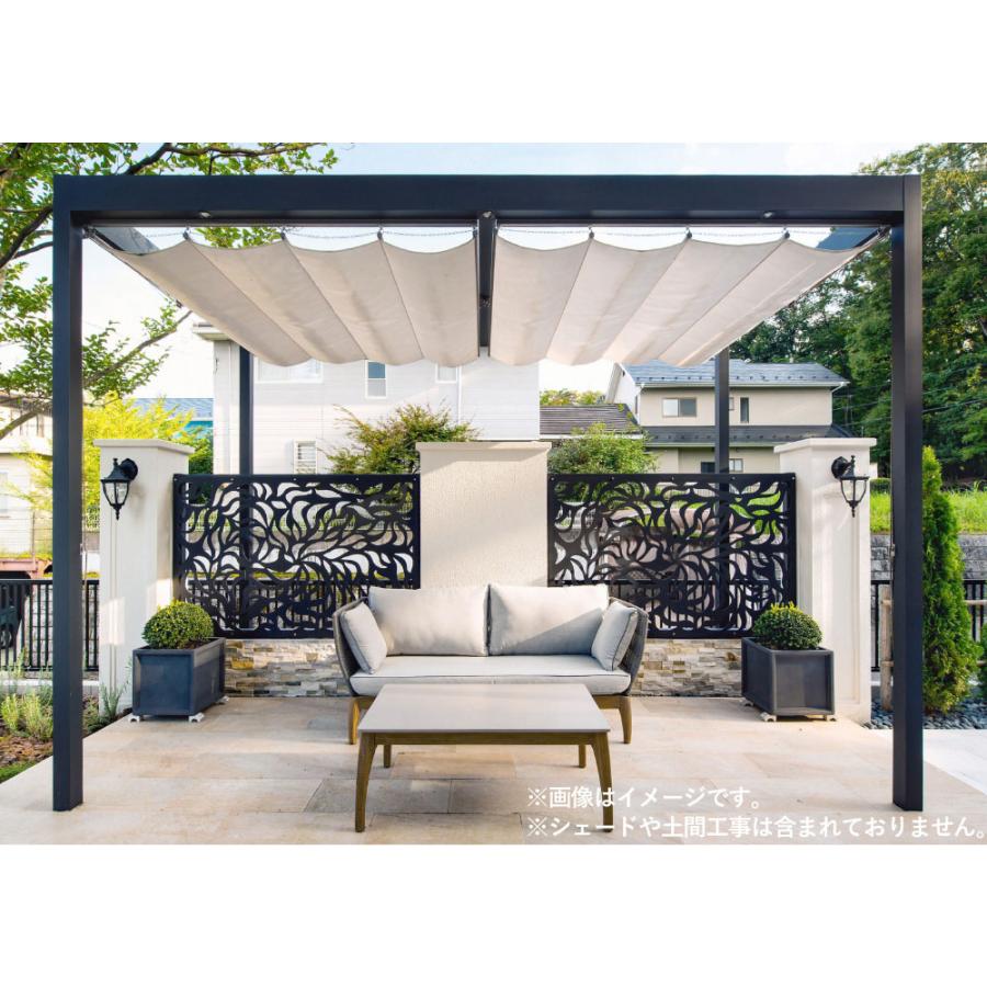 タカショー フレームポーチ 独立タイプ 間口2間×奥行4尺 ラッピング