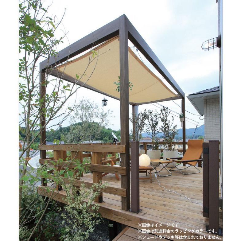 タカショー フレームポーチ 独立タイプ 間口2間×奥行9尺 アルミカラー