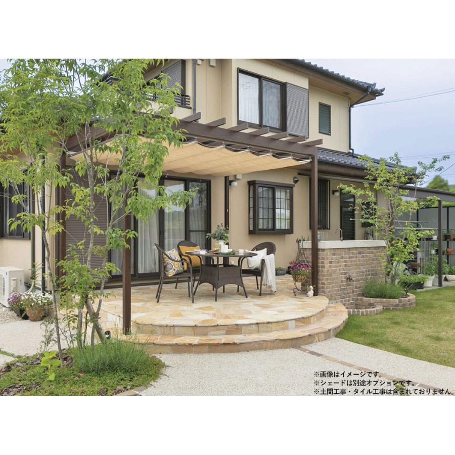 タカショー パーゴラポーチ 独立タイプ 間口2間×奥行4尺 ラッピング