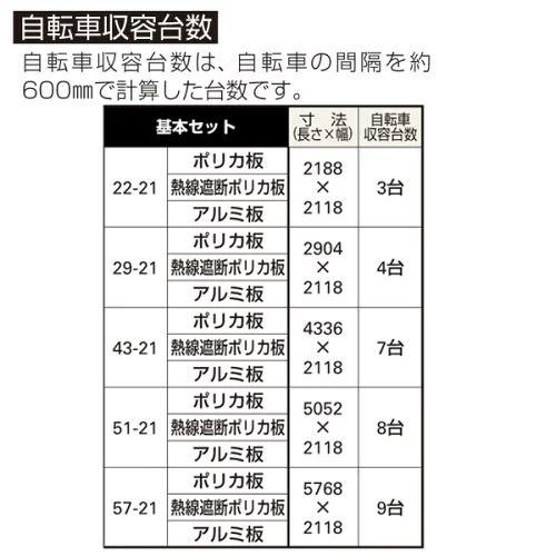 サイクルポート エフルージュファースト ミニ 奥行29-間口21 H25 ポリカ屋根材 基本工事費込み YKKAP 駐輪場屋根 自転車置き場 屋根 後付け 人気