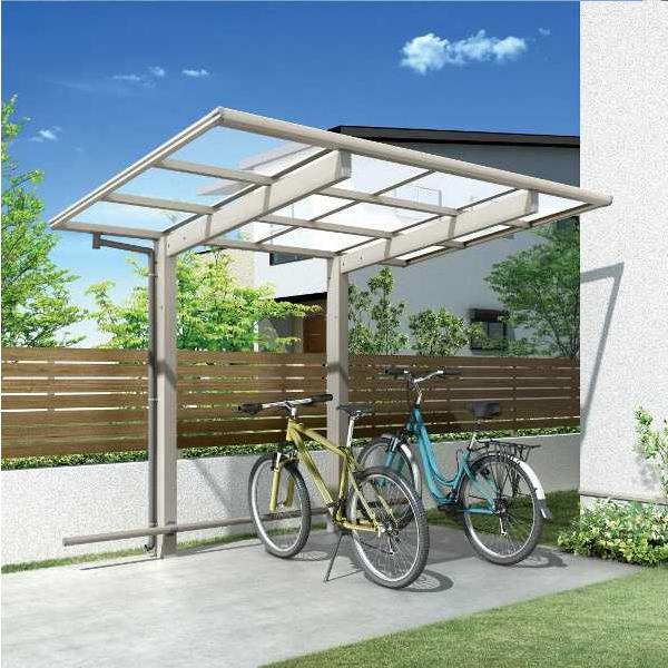 サイクルポート エフルージュファースト ミニ 奥行29-間口21 H25 ポリカ屋根材 基本工事費込み YKKAP 駐輪場屋根 自転車置き場 屋根 後付け 人気