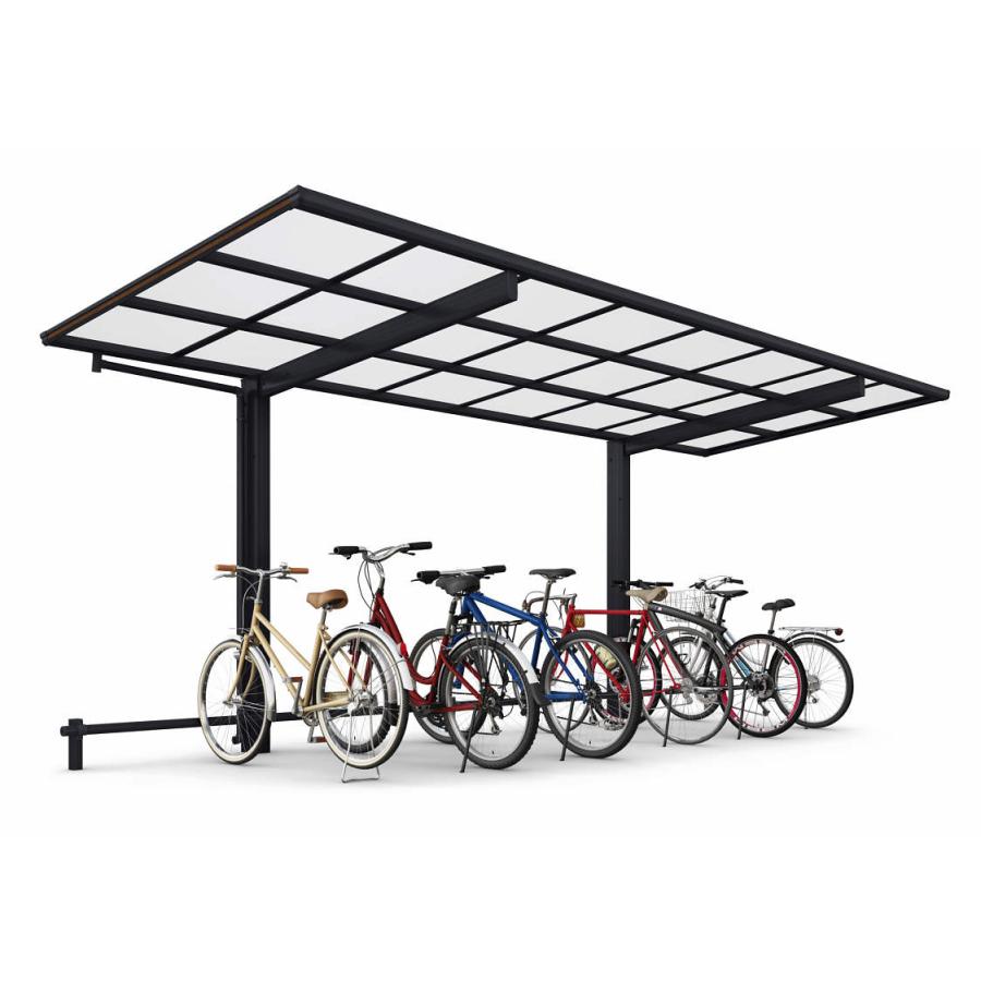 サイクルポート エフルージュファースト ミニ 奥行29-間口21 H25 ポリカ屋根材 基本工事費込み YKKAP 駐輪場屋根 自転車置き場 屋根 後付け 人気
