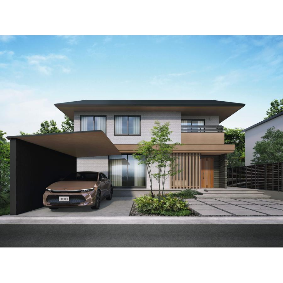 カーポート 1台用 工事付 F2 エフツー 奥行50-間口25 天井材：形材色 ロング柱H25 基本工事費込み 三協アルミ/1台/駐車場/屋根/サイクルポート/車庫/後付け_12