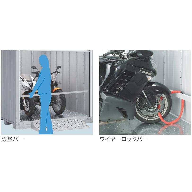 バイクガレージ イナバ FM-1830SD 土間タイプ 豪雪型 スタンダード 標準組立付/バイク保管庫/物置/後付け/人気/おしゃれ/リフォーム/工事費込み｜ex-tama｜10