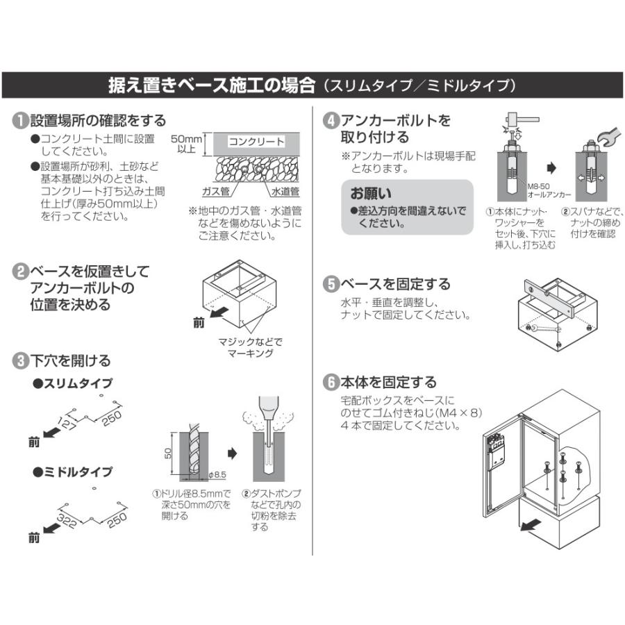 【中古】据え置き施工用ベースのみ　（パナソニック 宅配ボックス コンボミドル用） Panasonic（パナソニック） 宅配ボックス コンボ 据え置き施工用ベース