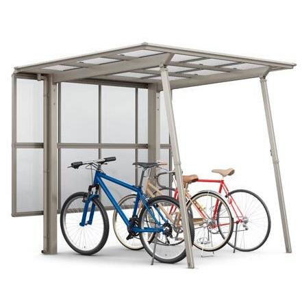 サイクルポート 工事付 フーゴFミニ 18-36型 ロング柱H25 ポリカ屋根材 基本工事費込み LIXIL リクシル 駐輪場屋根 自転車置き場屋根 バイク 後付け おしゃれ_10