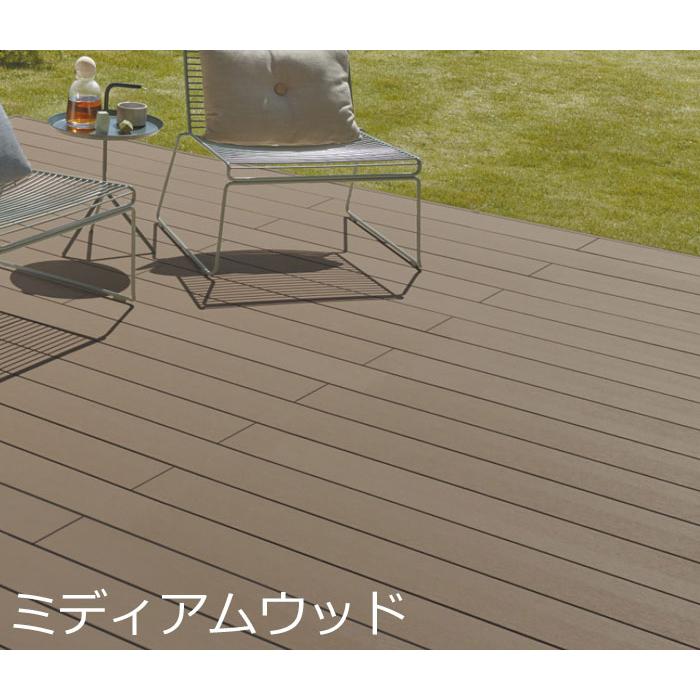 ウッドデッキ 人工木 LIXIL 樹ら楽ステージ 間口1.5間×奥行3尺 基本工事費込み ロング束柱A/幕板A/束埋込み施工/工事付/リクシル/樹脂/デッキ/おしゃれ/後付けの画像