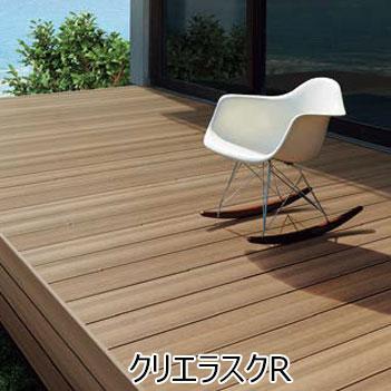 ウッドデッキ 人工木 LIXIL 樹ら楽ステージ 木彫 間口1.5間×奥行3尺 基本工事費込み ロング束柱A/幕板A/束埋込み施工/工事付/リクシル/樹脂/後付け/おしゃれの画像