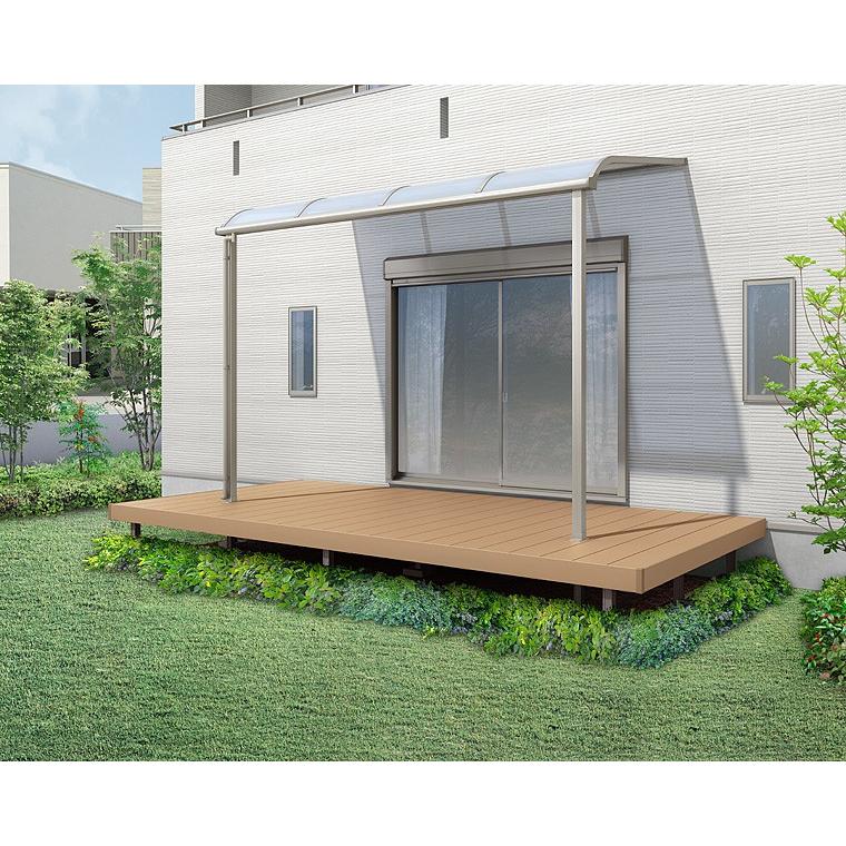 スピーネ テラス屋根 工事付 F型 間口1間×奥行5尺 標準桁 ポリカ屋根材