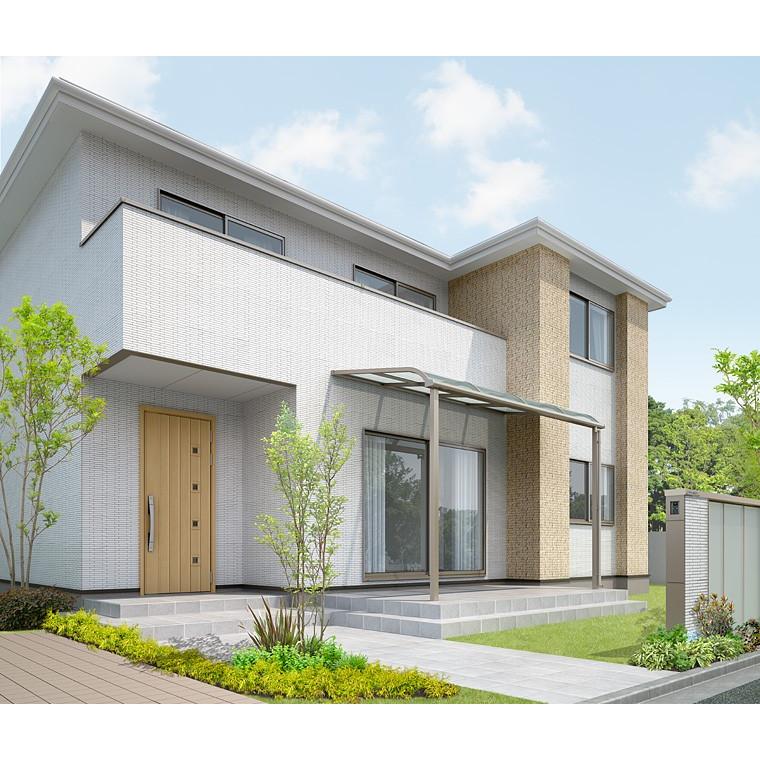 テラス屋根 工事付 スピーネ F型 間口1.5間×奥行8尺 標準桁 ポリカ屋根材 基本工事費込み LIXIL リクシル テラス 屋根 木目調 木調 物干し 後付け diy おしゃれ_14