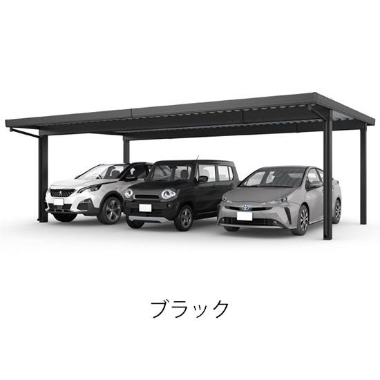 カーポートSW カーポート 3台用 工事付 1500タイプ W80-L55型 ロング柱