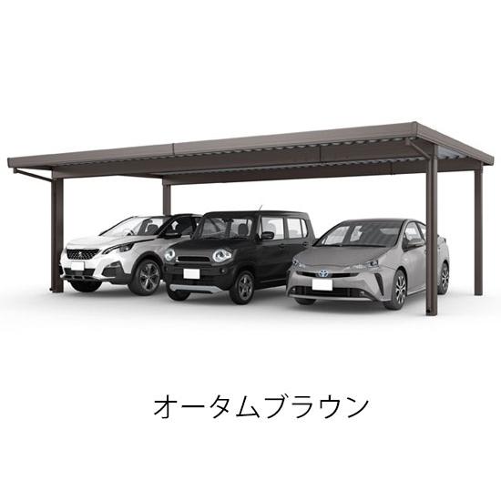 カーポートSW カーポート 3台用 工事付 1500タイプ W80-L60型 ロング柱