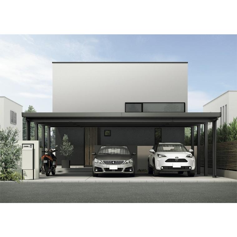カーポートST カーポート 2台用 工事付 3000タイプ W60-L55型 カーポートST カーポート 2台用 工事付 3000タイプ W60-L55型