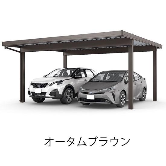 カーポートST カーポート 2台用 工事付 3000タイプ W55-L55型 ロング柱