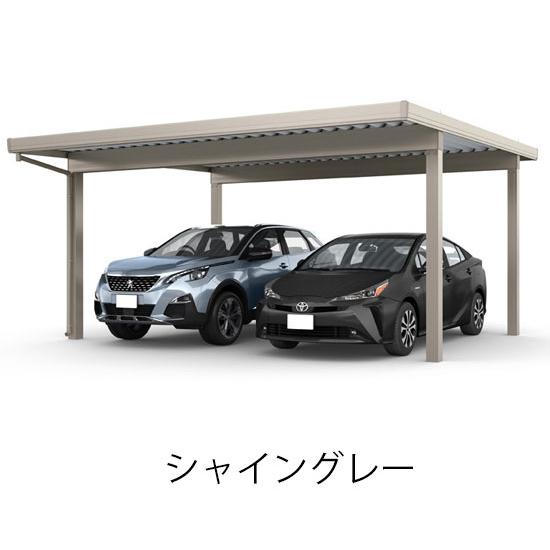 カーポート 2台用 工事付 カーポートST 3000タイプ W60-L55型 ロング柱H30 基本工事費込み LIXIL リクシル 2台 駐車場 屋根 後付け 車庫 スチール折板 人気_2