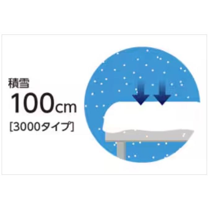カーポート 2台用 工事付 カーポートST 3000タイプ W60-L55型 ロング柱H30 基本工事費込み LIXIL リクシル 2台 駐車場 屋根 後付け 車庫 スチール折板 人気_6