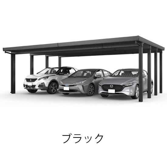 カーポート 3台用 工事付 カーポートST 3000タイプ W80-L60型 標準柱 基本工事費込み LIXIL リクシル 3台 駐車場 屋根 後付け 車庫 スチール折板 人気_3