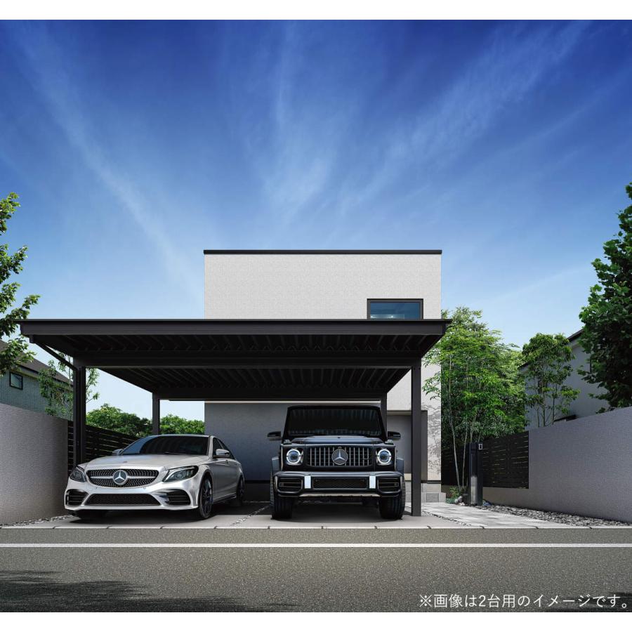YKK AP カーポート 2台用 工事付 ジーポートpro 1500タイプ 55-55 H24