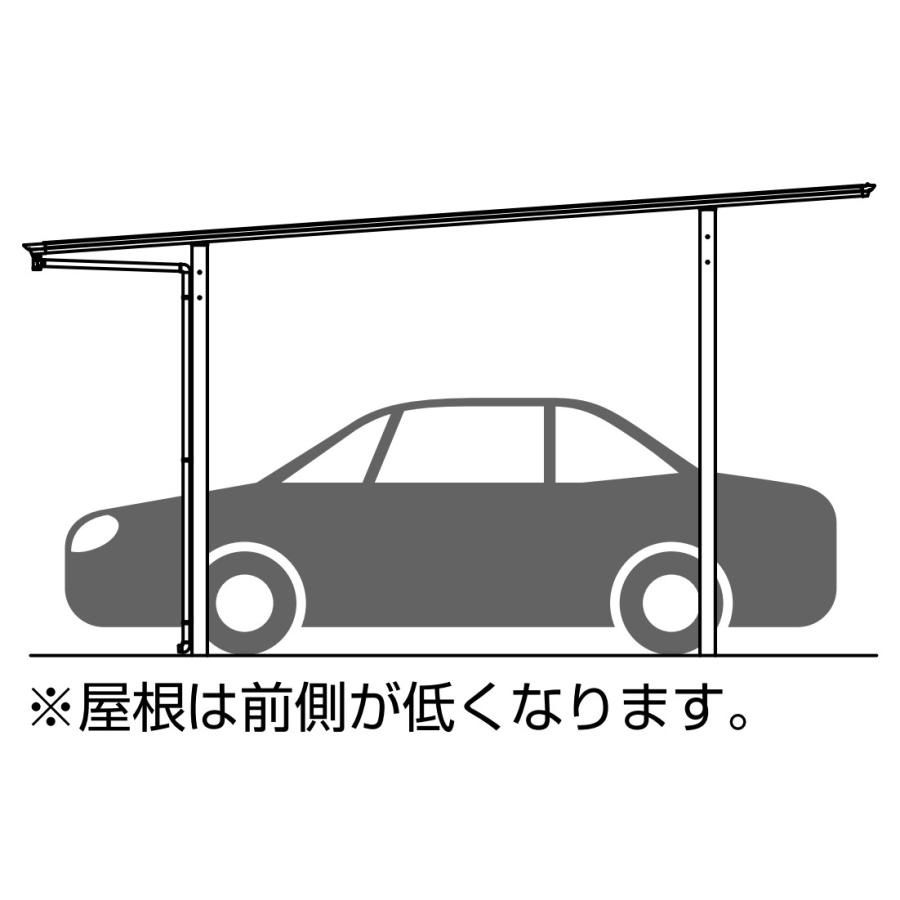 ネスカ カーポート 2台用 工事付 ネスカF 60-57型 H22 オールブラック