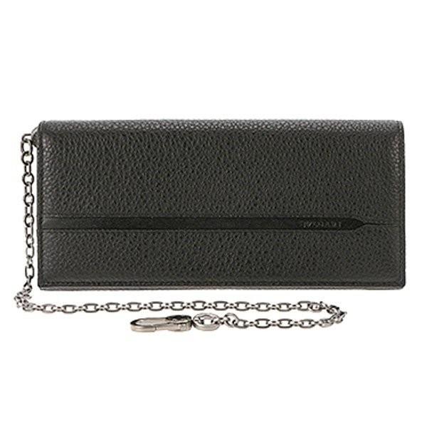 ブルガリ 長財布 Bvlgari 財布 帽子 ファッション小物 財布 長財布 メンズ Octo オクト レザー ブラック ウォレットチェーン付財布 インポートショップ ヤフー店 Bv Blk Ex虎 アイテム