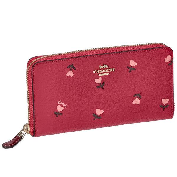 ファッション Coach コーチ レッドマルチ Immzi C3287 レディース財布 フラワー柄 ハート ラウンドファスナー長財布 Coach 長財布 コーチ ラウンドファスナー財布 長財布 財布 Davinacafeselivros Com Br
