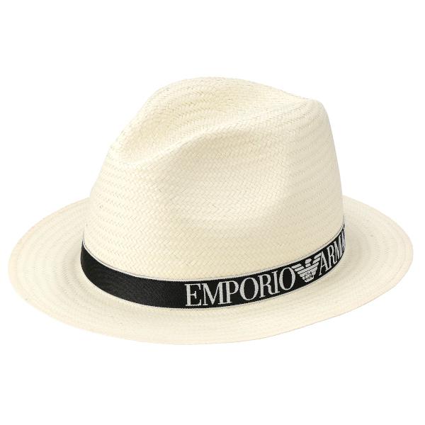 0円 60％以上節約 0円 小物などお買い得な福袋 エンポリオアルマーニ 帽子 EMPORIO ARMANI ハット 麦わら帽子 ロゴ メンズ 627884 2R572 41510 ホワイト