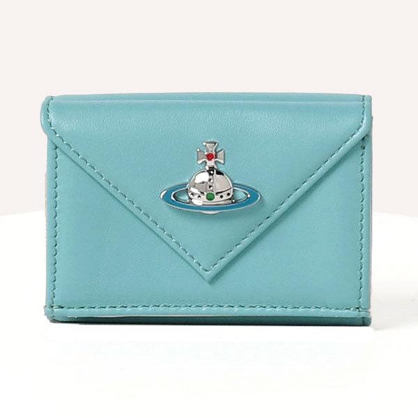 アウトレット送料無料 ヴィヴィアンウエストウッド 折り財布 Vivienne Westwood 三つ折財布 ミニ財布 レディース Emma Blue K402 ライトブルー 交換無料 Mail Alrayan University Edu Ye