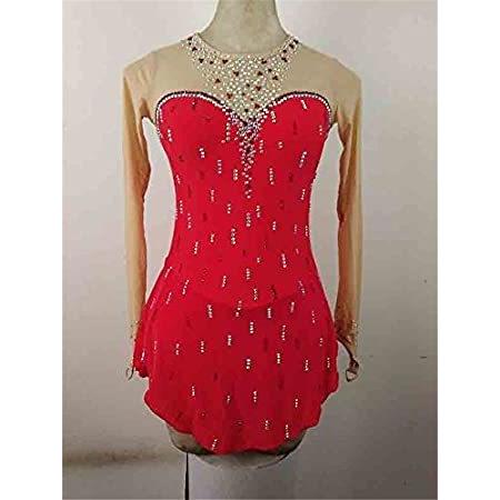 最安値 並行輸入品 特別価格 ファッション カスタム レッド フィギュア スケート ドレス ガールズ アイススケート 競技用ドレス クリスタル 117 最終値下 Sportsbazzar Com