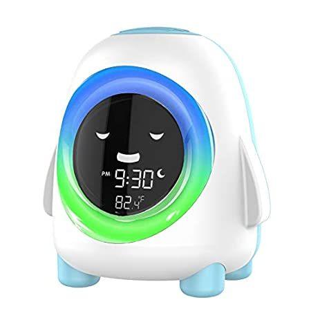 Wisoee 子供用目覚まし時計 その他インテリア時計 幼児用目覚まし時計 子供用スリープトレーナー ナイトライト付き アラーム サウンドマシン 温度検出 サウンドマシン 並行輸入品 スリープタイマー Exalfa Import Div B087qybdck アラーム スーパーセール返品ok