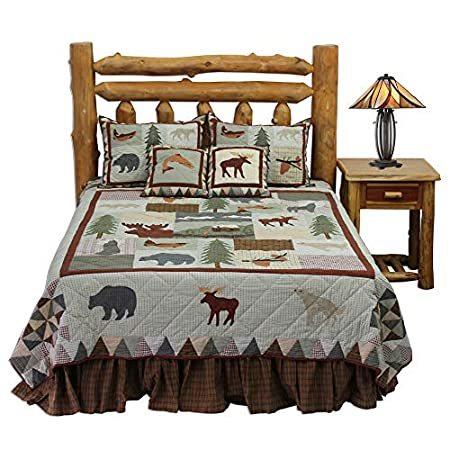 Hand Appliqued, Hand Quilted, White Mountain Whispers California King Quilt 並行輸入品