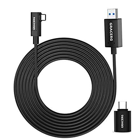 並行輸入品 特別価格 Gracerg Oculus Linkバーチャルリアリティヘッドセットケーブル 16ft 5m Vrヘッドセットおよびゲーミング Pc用の高速充電およ ヘッドマウントディスプレイ Varzeagrande Eadinteligenciaedu Com Br