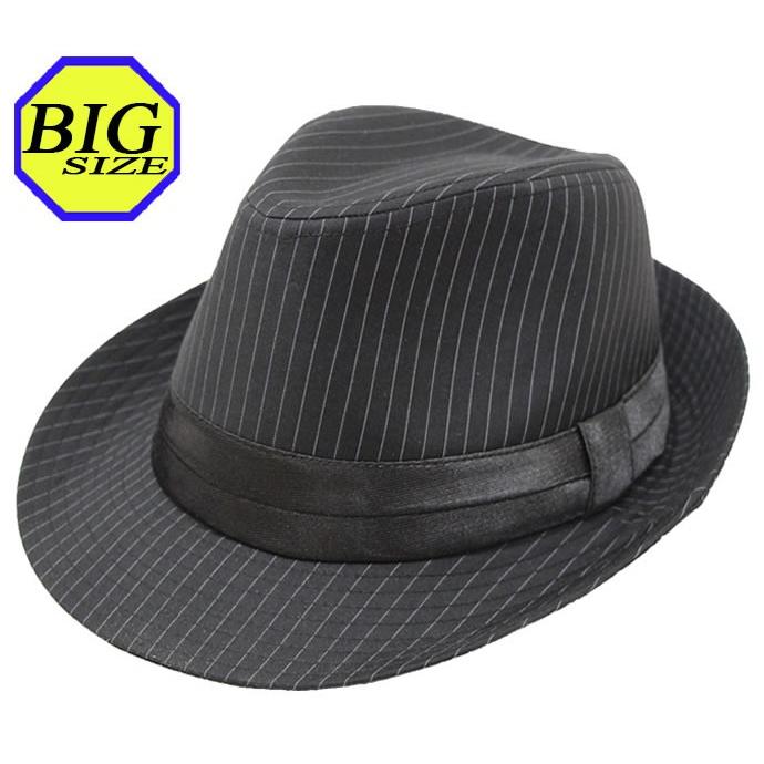 中折れハット メンズ 大きいサイズ 帽子 65cm ストライプスーツ ブラック Bt H Ex031 Exas エクサス カジュアル服飾雑貨 通販 Yahoo ショッピング