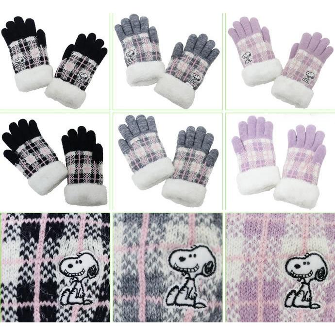 スヌーピー 手袋 キッズ 子供用 レディース 5本指 ファー付き チェック柄 ネコポス対応 全国送料無料 Glv 134 Snj02 Exas エクサス カジュアル服飾雑貨 通販 Yahoo ショッピング