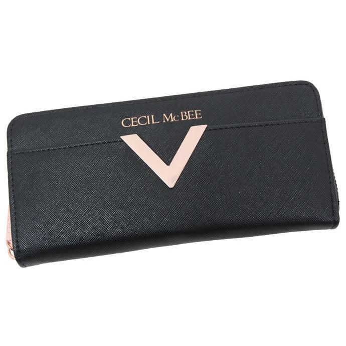 長財布 レディース ロングウォレット Cecil Mcbee セシルマクビー ラウンドファスナー Vカットポケット ブラック ゆうパケット 全国送料無料 Wl Cems 0061 Exas エクサス カジュアル服飾雑貨 通販 Yahoo ショッピング