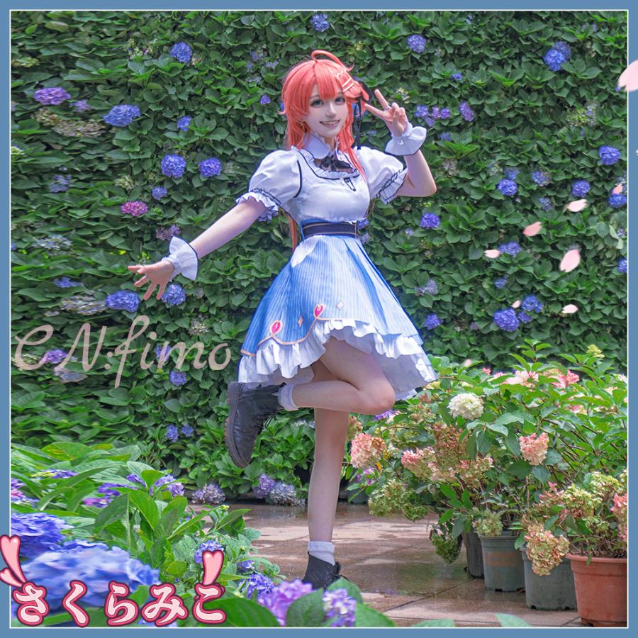 新品未使用 さくらみこ おめかしデート服 コスプレ衣装ウィッグセット バーチャルYouTuber VTuber さくらみこ おめかしデート服 生誕祭