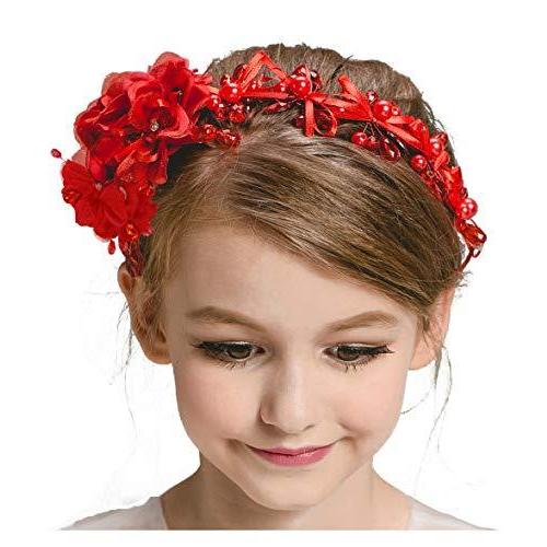 クローバー 子供髪飾り キッズ 発表会 バレエ 入学式 カチューシャ 華やかな花 赤い エクスキャリバー1995 通販 Yahoo ショッピング